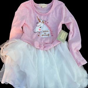 Girls NWT unicorns / tulle dress
